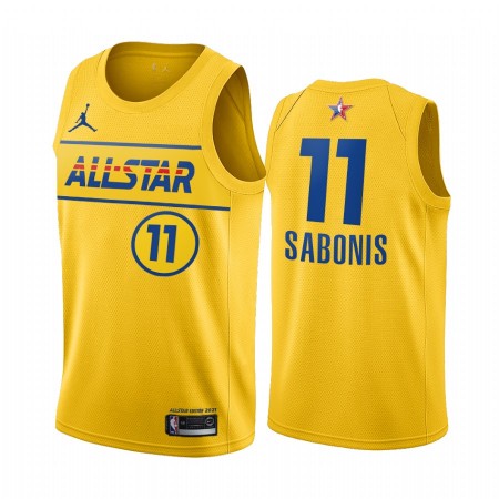 Dres Indiana Pacers Domantas Sabonis 11 2021 All-Star Jordan Brand Gold Swingman